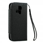 Wholesale Kyocera Hydro Icon C6730 Flip Leather Wallet Case with Strap (Black)
